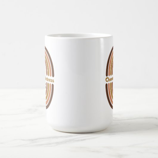 Wählen Sie Freundlichkeit, machen Sie die Welt zu  Kaffeetasse (Mittel)