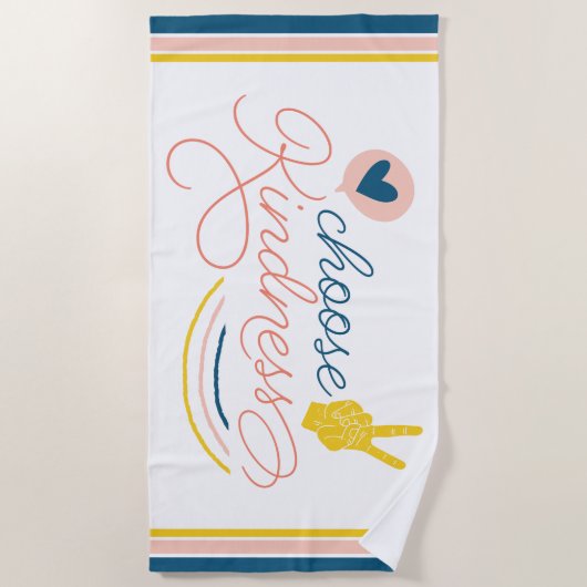 Wählen Sie Freundlichkeit Strandtuch (Vorderseite)