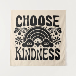 Wählen Sie Freundlichkeit Vintag Wandteppich