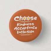 Wählen Sie Freundness Acceptance Inklusion Awarene Button (Vorderseite)