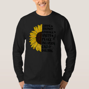 Wählen Sie Freundness Courty Unity Peace Sunflower T-Shirt