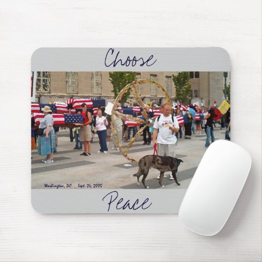"Wählen Sie Frieden " Mousepad (Mit Mouse)