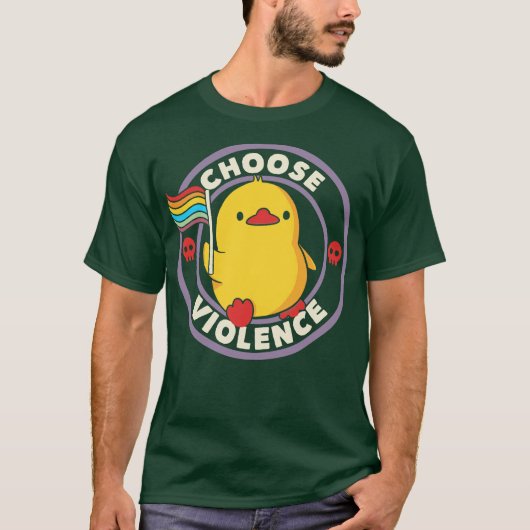 Wählen Sie Gewalt Pride Duck by Tobe Fonseca T-Shirt (Vorderseite)