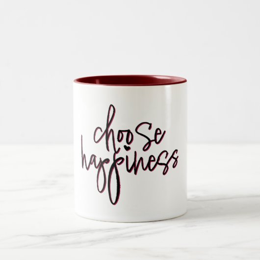 Wählen Sie Glück #11 Zweifarbige Tasse (Mittel)