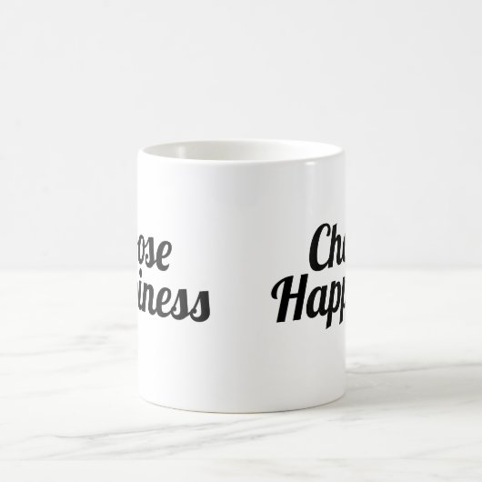 Wählen Sie Glück | Slogan-Tasse | goldgelb Kaffeetasse (Mittel)