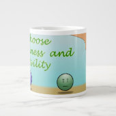 Wählen Sie Glück und Civility Jumbo Tasse (Vorderseite)