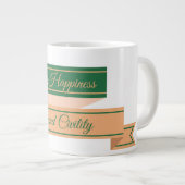 Wählen Sie Glück und Civility Jumbo Tasse (Vorderseite Rechts)
