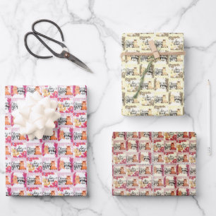 Wählen Sie glücklich, aber beten Sie, seien Sie ne Geschenkpapier Set