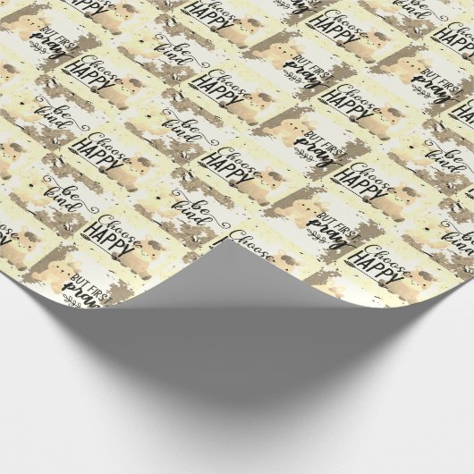 Wählen Sie glücklich; seien Sie freundlich; aber b Geschenkpapier (Ecke)