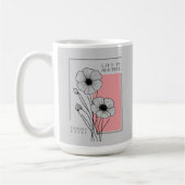 Wählen Sie glückliche, florale Kunst Kaffeetasse (Links)