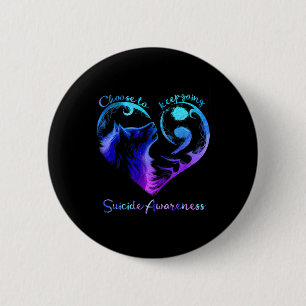 Wählen Sie "Going Heart Wolf Suicide Awareness" Be Button