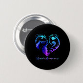 Wählen Sie "Going Heart Wolf Suicide Awareness" Be Button (Vorne & Hinten)