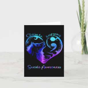 Wählen Sie "Going Heart Wolf Suicide Awareness" Be Karte