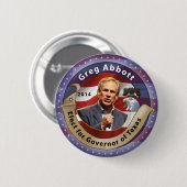 Wählen Sie Greg Abbott für Gouverneur von Texas - Button (Vorne & Hinten)