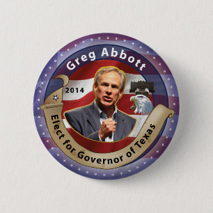 Wählen Sie Greg Abbott für Gouverneur von Texas - Button