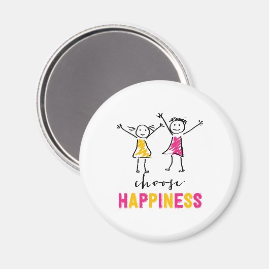 Wählen Sie Happinessys Zwei Mädchen Magnet (Vorderseite/Rückseite)