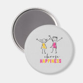 Wählen Sie Happinessys Zwei Mädchen Magnet (Vorderseite/Rückseite)