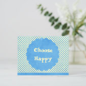 Wählen Sie Happy Affirmation Postkarte (Stehend Vorderseite)