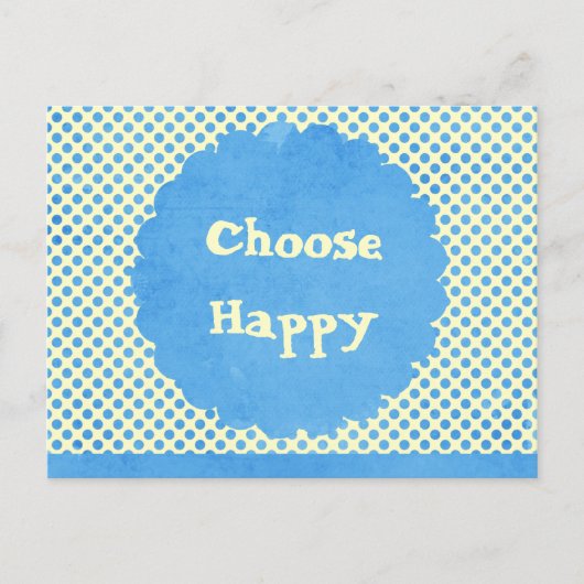 Wählen Sie Happy Affirmation Postkarte (Vorderseite)
