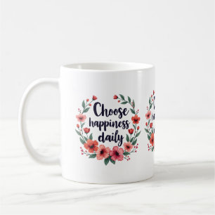 Wählen Sie Happy Daily Floral Wreath Kaffeetasse
