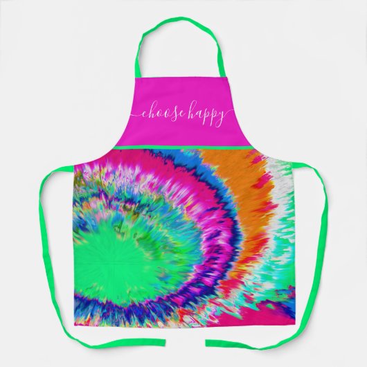 Wählen Sie Happy Gefärbte Krawatte All-over Print Schürze (Vorderseite)