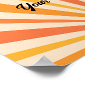 Wählen Sie Happy Inspirational Retro Sun Rays Post Poster (Ecke)