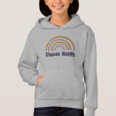 Wählen Sie Happy Niedlich Retro Rainbow Inspiratio Hoodie (Vorderseite)