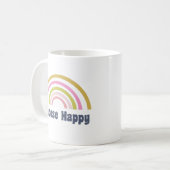 Wählen Sie Happy Niedlich Retro Rainbow Inspiratio Kaffeetasse (Vorderseite Links)