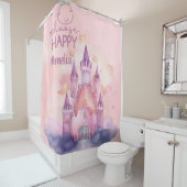 Wählen Sie Happy Palace auf der rosafarbenen Cloud Duschvorhang (Beispiel)