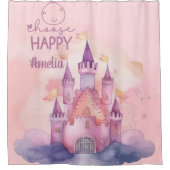 Wählen Sie Happy Palace auf der rosafarbenen Cloud Duschvorhang (Vorderseite)