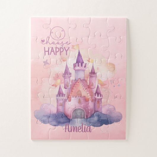 Wählen Sie Happy Palace auf der rosafarbenen Cloud Puzzle (Vertikal)