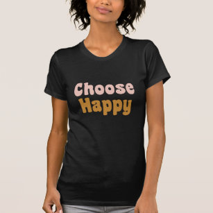 Wählen Sie Happy Retro Lettering Graphic T-Shirt T