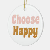 Wählen Sie Happy Retro Lettering Holiday Ornament (Links)