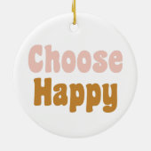 Wählen Sie Happy Retro Lettering Holiday Ornament (Hinten)
