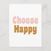 Wählen Sie Happy Retro Letting in Blush and Senard Postkarte (Vorderseite)