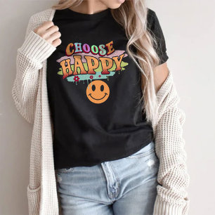 Wählen Sie Happy T - Shirt, Ästhetik Oversifiziert T-Shirt