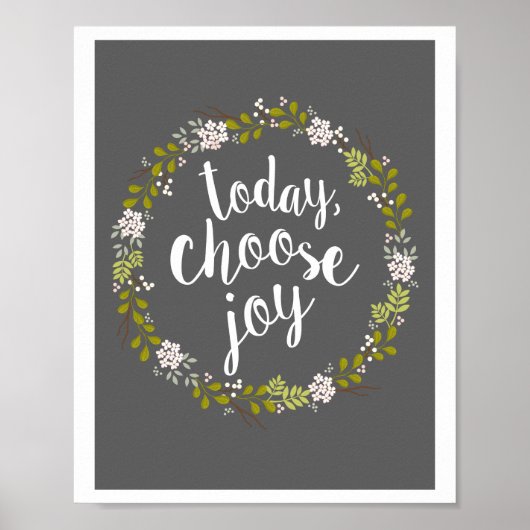 Wählen Sie heute die Kunst drucken von Joy Inspira Poster (Vorne)