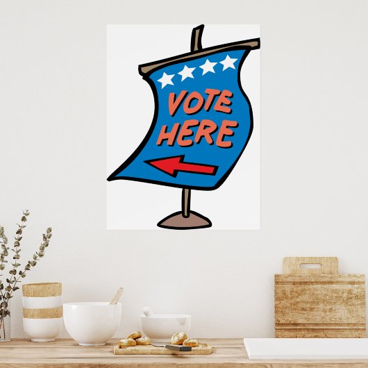 Wählen Sie hier Unterschreiben Poster (Küche)