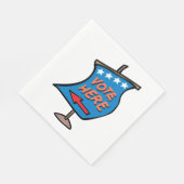 Wählen Sie hier Unterschreiben Serviette (Ecke)