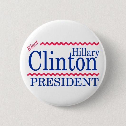 Wählen Sie Hillary Clinton Button (Vorderseite)