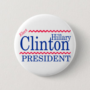 Wählen Sie Hillary Clinton Button