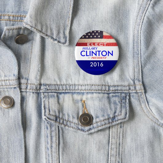 WÄHLEN SIE HILLARY CLINTON FÜR PRÄSIDENTEN 2016 BUTTON (Beispiel)