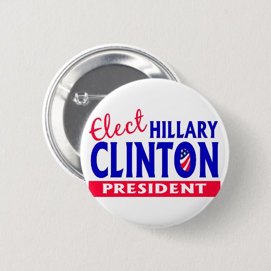 Wählen Sie Hillary Clinton Präsidenten Button (Vorne & Hinten)
