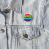 Wählen Sie Him Out Regenbogengefälle lgbtq Stolper Button (Beispiel)