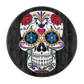 Wählen Sie Hintergrundfarbe Zucker Schädelfeier Schneidebrett (Vorderseite)