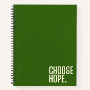 Wählen Sie Hoffnung. Notebooks und Journale Notizblock
