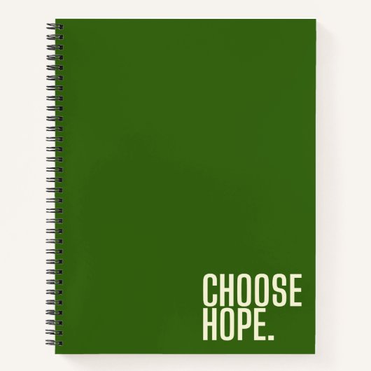 Wählen Sie Hoffnung. Notebooks und Journale Notizblock (Vorderseite)