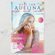 Wählen Sie Homecomoming Queen Pink Magazine Style