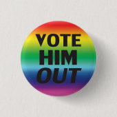 Wählen Sie Ihm aus Regenbogengradientenband-Gay Pr Button (Vorderseite)