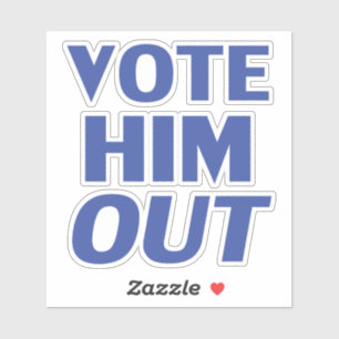 Wählen Sie ihn aus blauer, moderner, mutiger Typog Aufkleber